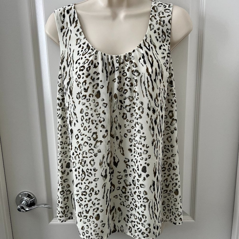 Ann Taylor LOFT Sleeveless Animal Print Blouse